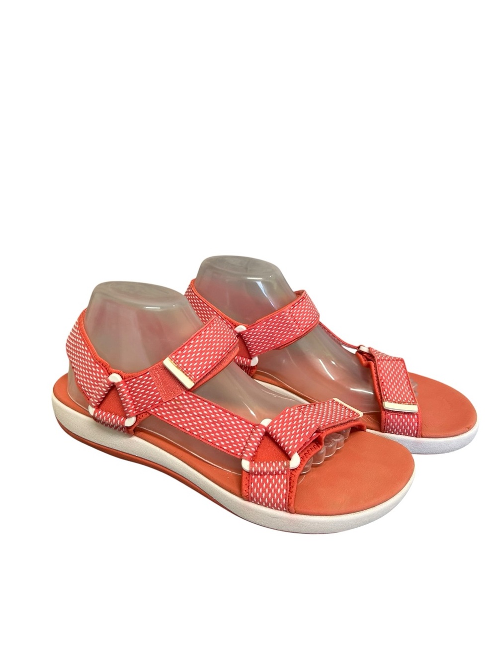 Clarks Cloudsteppers Brizo Cady Coral Strappy Sandals - Size 10